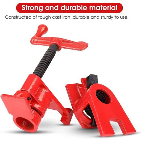 Morsetti Per Tubi In Ferro - Set 2 Pezzi Per Lavorazione Legno, Sgancio Rapido - Foto 8