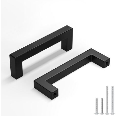 15 pezzi maniglie per mobili, interasse 96 mm, nere, in acciaio inox, per cucina, maniglie per mobili da cucina, maniglie per armadi, maniglie per ante da cucina, maniglie per mobili da cucina