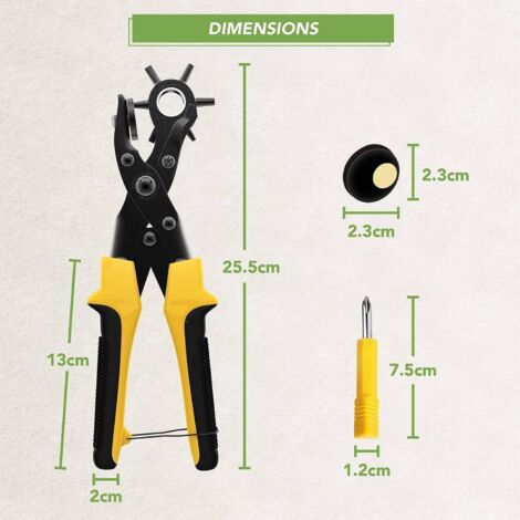 Pinza Perforatrice In Metallo 1,6 Mm - Fori Puliti E Precise - Per Pelle, Cinture, Plastica, Carta, Fai-da-te, Gioielli - 4