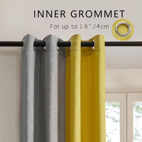 Deconovo Tende Oscuranti per Interni 140x240 cm, 2 Pezzi, Beige Chiaro - Termiche Isolanti e Moderne con 3 Modi di Montaggio - Ideali per Finestre Camera da Letto e Soggiorno