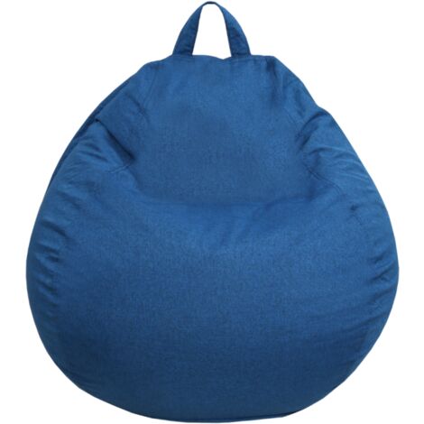 Pouf Poire déhoussable - 80x70 cm Bleu Bananair Fabriqué en France