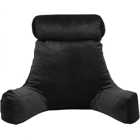Coussin de lecture Velours - 65x80 cm Noir Bananair Fabriqué en France