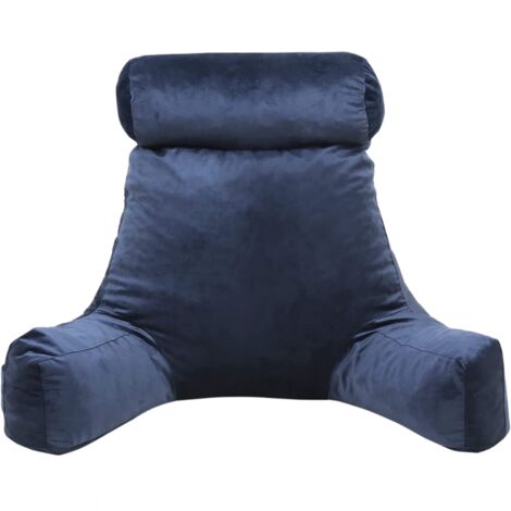 Coussin de lecture Velours - 65x80 cm Bleu nuit Bananair Fabriqué en France