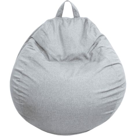 Pouf Poire déhoussable - 120x100 cm Gris Bananair Fabriqué en France