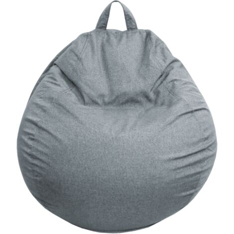 Pouf Poire déhoussable - 120x100 cm Gris foncé Bananair Fabriqué en France