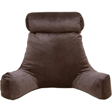 Coussin de lecture Velours - 65x80 cm Chocolat Bananair Fabriqué en France