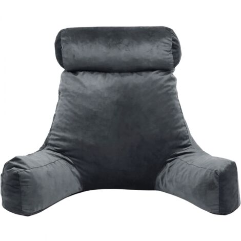 Coussin de lecture Velours - 65x80 cm Gris clair Bananair Fabriqué en France
