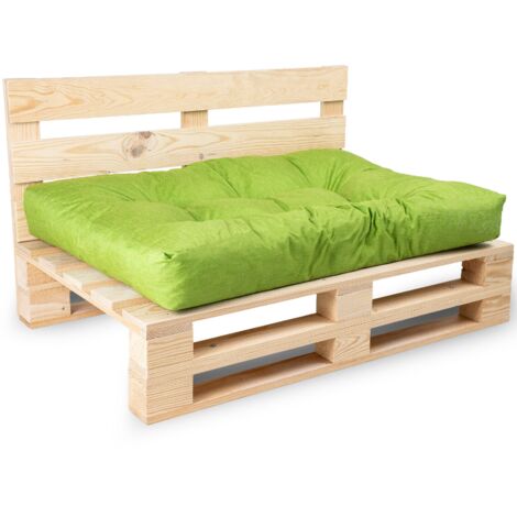 Assise Seule Coussin Palette - 120x80x15 cm Vert Bananair Fabriqué en France (1/5)