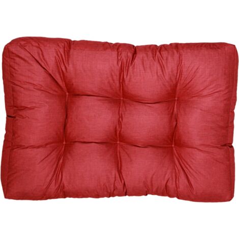 Assise Seule Coussin Palette - 120x80x15 cm Rouge Bananair Fabriqué en France