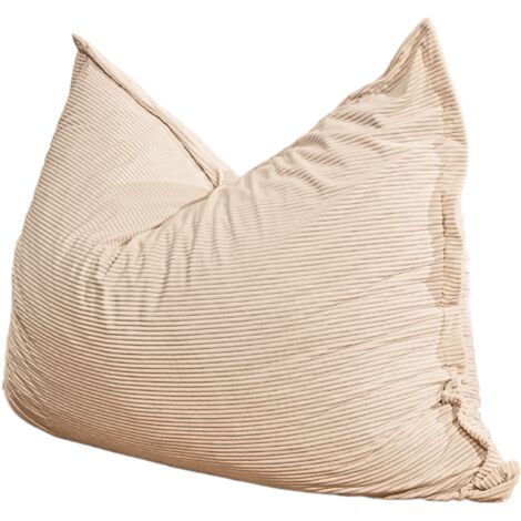 Pouf velours côtelé déhoussable 140x180 cm – Housse amovible lavable en machine – Design chic pour salon et chambre (1/5)