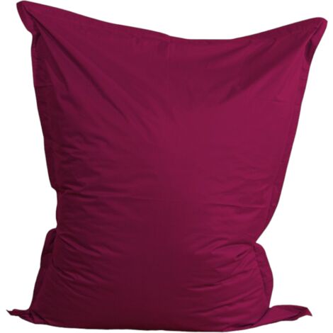 Pouf extérieur imperméable déhoussable anti-UV - 140x180 cm Rouge Bananair Fabriqué en France