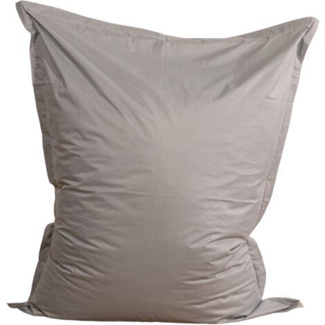 Pouf extérieur imperméable déhoussable anti-UV - 140x180 cm Gris clair Bananair Fabriqué en France