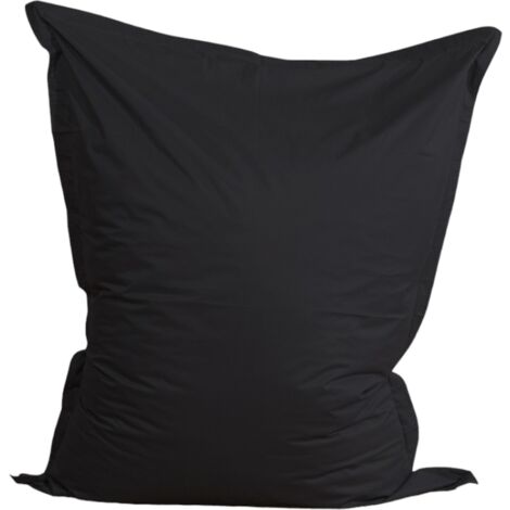 Pouf extérieur imperméable déhoussable anti-UV - 140x180 cm Noir Bananair Fabriqué en France