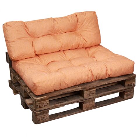 Lot Assise/Dossier Coussin Palette Orange Bananair Fabriqué en France (1/5)