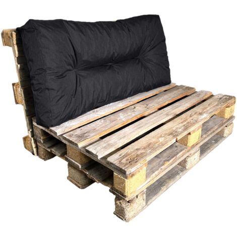 Coussin Palette - 120x60 cm Noir Bananair Fabriqué en France (1/5)