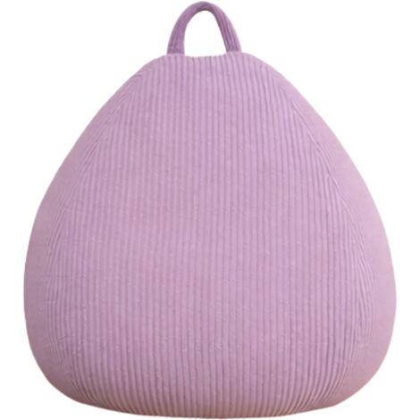 Pouf Poire Velours Côtelé déhoussable - 80x70 cm Violet Bananair Fabriqué en France