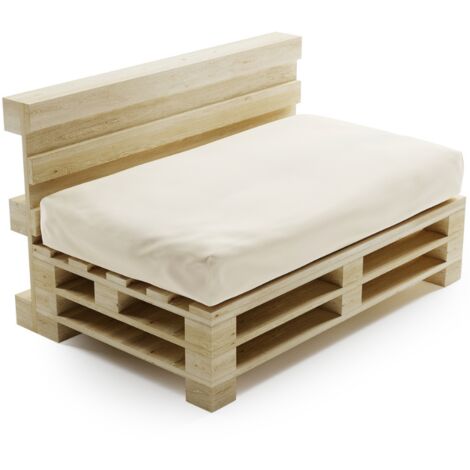 Coussin Palette Déhoussable Imperméable - Assise 120x80 cm Beige Bananair Fabriqué en France