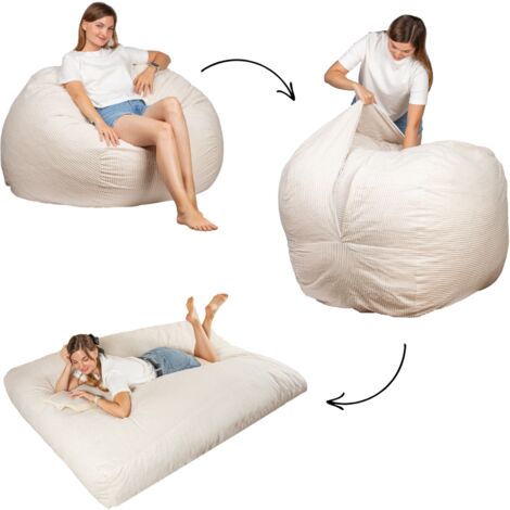 Pouf lit convertible 2en1
