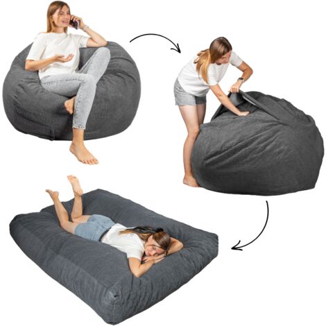 Pouf lit convertible 2en1