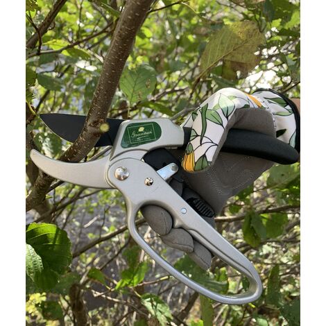 Greenman Premium 8.5 Ratchet Pruner Secateurs Very Sharp for