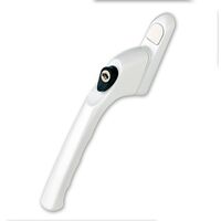 AFFINITY WINDOW HANDLE - INLINE - WHITE - 15mm SPINDLE - WITH BLACK BUTTON