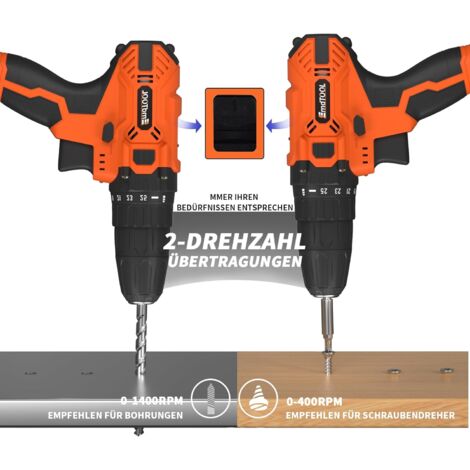 Tournevis sans fil 21V avec 1 batterie rechargeable 1500mAh Mini Tournevis Sans Fil, Perceuse sans fil 45nm Tournevis Sans Fil 25+1 tournevis sans fil, 29 pièces accessoires pour projet de bricolage m