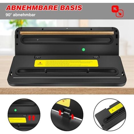 Machine à emballer sous vide, entièrement automatique, 6 en 1, avec rangement des sacs, coupe-papier, mode humide et sec, tuyau d'admission d'air, appareil de scellage alimentaire
