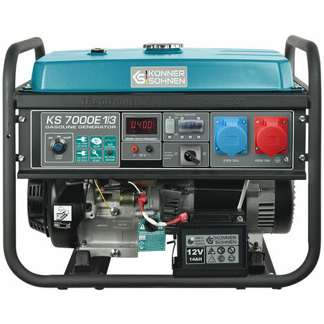 Petrol generator KS 7000E-1/3 230/400 V Max 5.5 kW voltage transfer switch Könner & Söhnen (1/4)