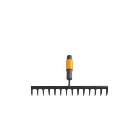 Fiskars QuikFit 1000653 - Rastrello per il Suolo 14 Denti Attrezzo da Giardinaggio