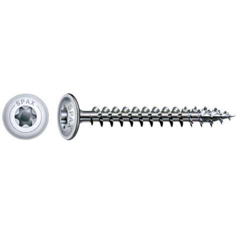 SPAX Vite per la costruzione in legno WIROX, Ã 6 mm, 6 x 80 mm, 100 Stk., Filetto totale, Testa piatta, T-STAR plus, 4CUT, WIROX, Diametro Ø 6 mm - 0251010600805 (1/5)