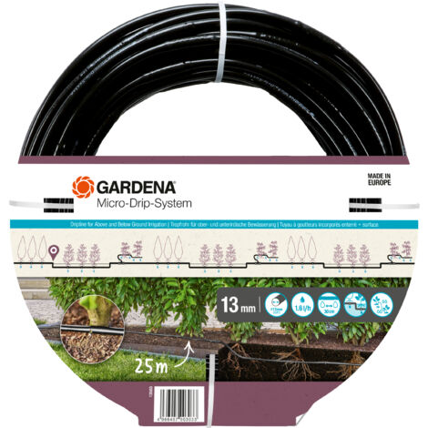 GARDENA Tubo gocciolante da 13 mm (1/2"), 25 m, utilizzo interrato o in superficie (13503-20)