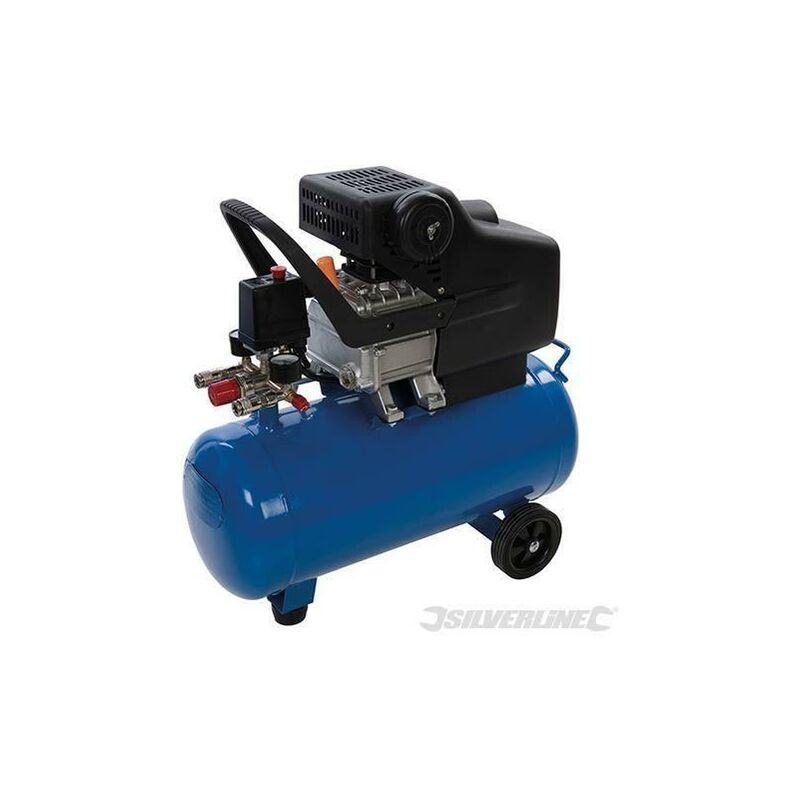 Compressore d'aria 24L motore pressione energia 1500 W - 2 CV Silverline