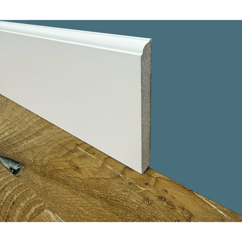 BATTISCOPA ZOCCOLINO FIRENZE in FIBRA DI LEGNO COMPATTA 120X12 BIANCO