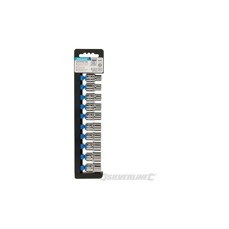 Set Chiavi A Bussola 3/8 10 Pezzi 7-17 Mm | Acciaio Cr-V Con Supporto PVC Per Auto E Meccanica