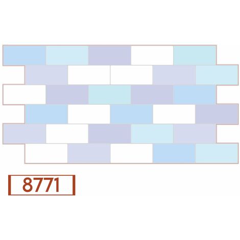 Pannelli 3D Rivestimento a parete in PVC effetto pietra, mosaico, legno Realistici e isolanti.-8771 (mis.964x484mm)