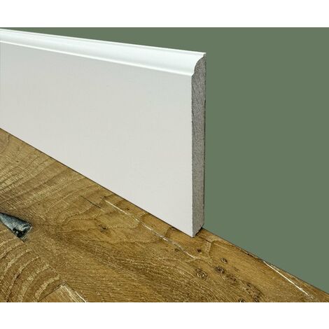 100ml di BATTISCOPA ZOCCOLINO FIRENZE in FIBRA DI LEGNO COMPATTA 120X12 BIANCO
