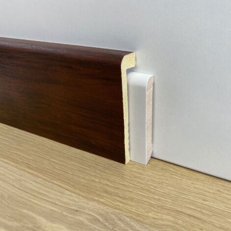 Battiscopa Coprimarmo copribattiscopa in Duropolimero Polistrutturato 100x22 effetto legno o bianco (prezzo al metro)-walnut