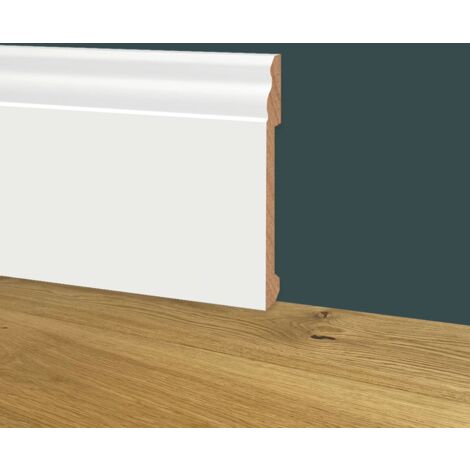 Battiscopa DUCALE in POLIMERI EqualWood HI-TEC 100x14mm - BIANCO (prezzo al metro)