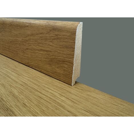 €2,99ml - BATTISCOPA in FIBRA DI LEGNO coordinato GAMMA LAMINATI 70x15 inclinato vari decori (prezzo al metro)-MUSON (golden oak)