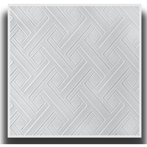 Pannello Decorativo Soffitto In Polistirene Espanso Argento 50x50 Cm, Spessore 1 Cm - Confezione Da 9 Mq (36 Pannelli) - Autoestinguente Euroclasse E