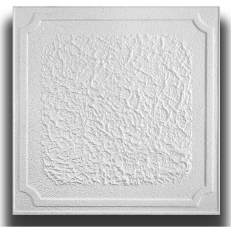 10 o 20mq (40 oppure 80 pezzi) di pannello decorativo a soffitto in polistirene compatto 50x50cm (spess. 1cm) FARO-Pacco da 10 metri quadrati (1/2)