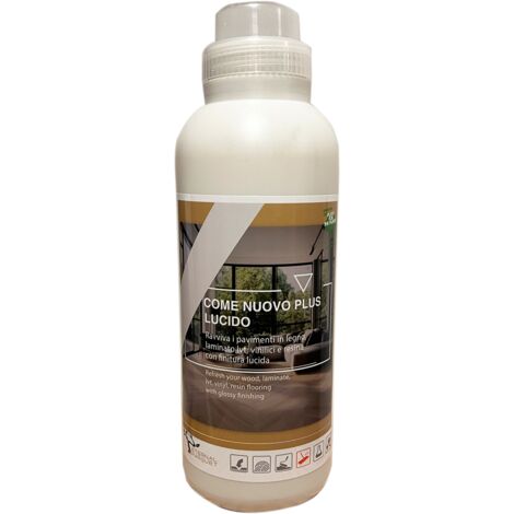 il n1 - COME NUOVO lucido o opaco - rigenerante NATURALE per PARQUET, spc, laminati, resine e gress "ELIMINA GRAFFI e crea un film protettivo" Di Eternal Parquet-flacone da 1 litro lucido