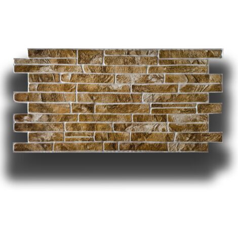pacchi da 10 o 20 Pannelli 3D Rivestimento a parete in PVC effetto PIETRA SABBIA 96x48cm Realistici, isolanti-Pacco da 20 pannelli 96x48cm