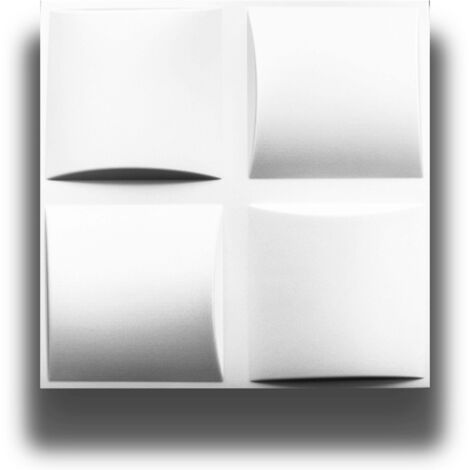 10 o 20mq (40 oppure 80 pezzi) di pannello decorativo 3D a soffitto in EPS isolante 50x50cm DOMINO-Pacco da 20 metri quadrati