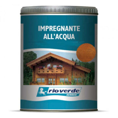 Renner rm 750ml impregnante ecologico base acqua per esterni ed interni, colori disponibili noce