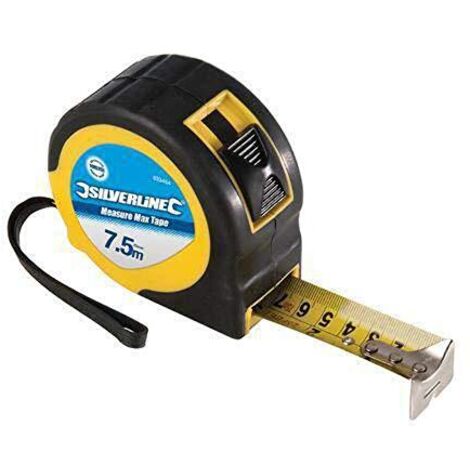 Silverline metro flessibile flessometro riga ABS 10 m x 32 mm comoda impugnatura
