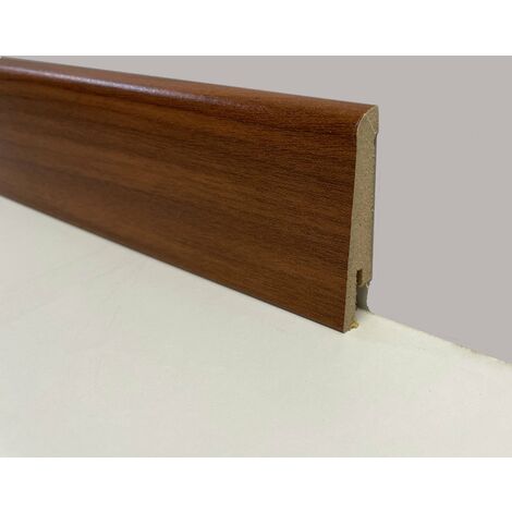 €1,69 - BATTISCOPA ZOCCOLINO in FIBRA DI LEGNO 60x15 Vari decori, Parquet, Laminati, SPC, LVT (prezzo al metro)-DOUSSIE-MOGANO