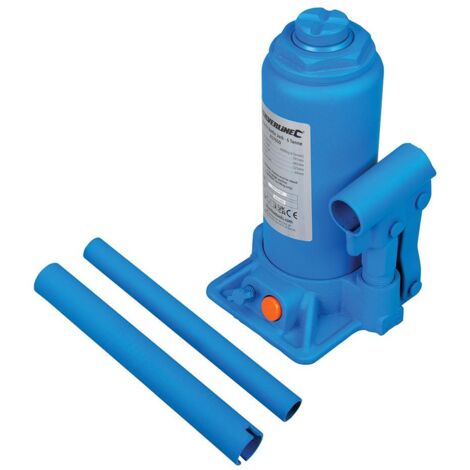 Cric idraulico con regolazione officina a bottiglia varie tonnellate Silverline-6 tonnellate