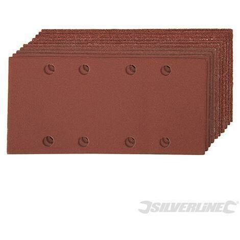 Foglie abrasive autoadesive perforate 1/3 - 10 pezzi Grani: 2 x 60, 3 x 80, 3 x 120, 2 x 240 (1/2)