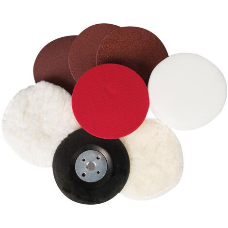 Kit di levigatira e lucidatura Silverline per Smerigliatrici 180mm